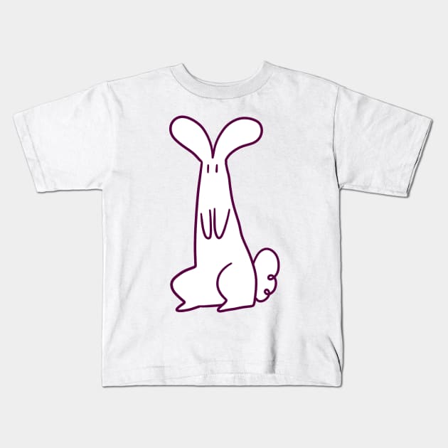 White Bunny Kids T-Shirt by saradaboru